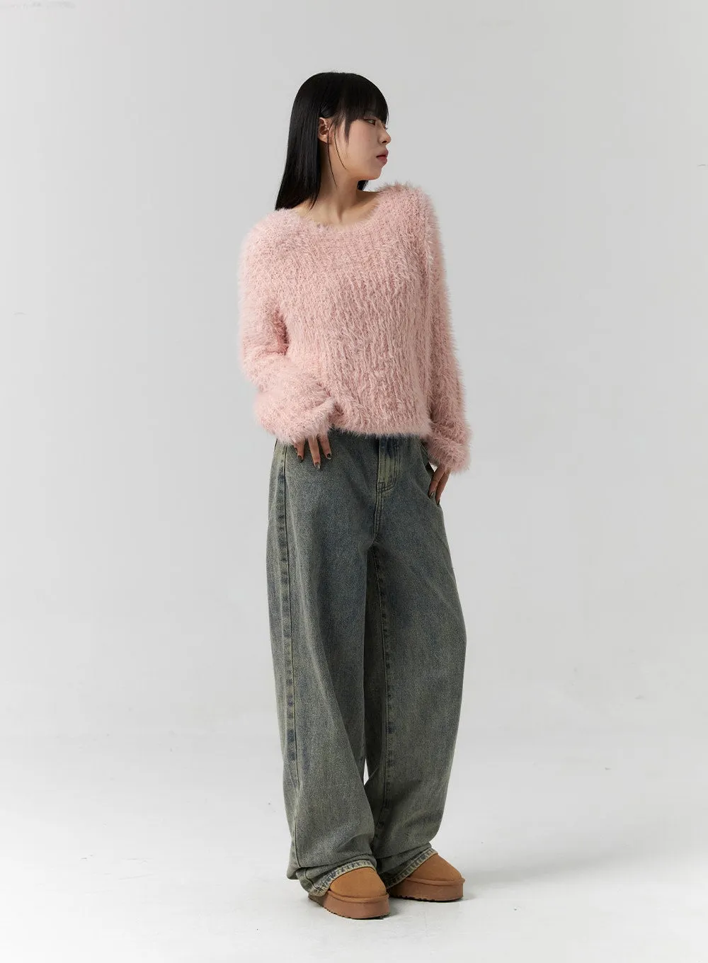 WideFit Mid Wash Jeans CS313 sold by Lewkin product image thumbnail 3