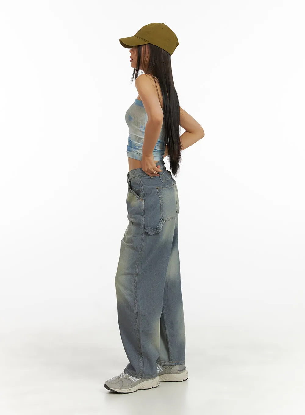 Washed Cotton Wide Leg Denim CU414 sold by Lewkin product image thumbnail 3
