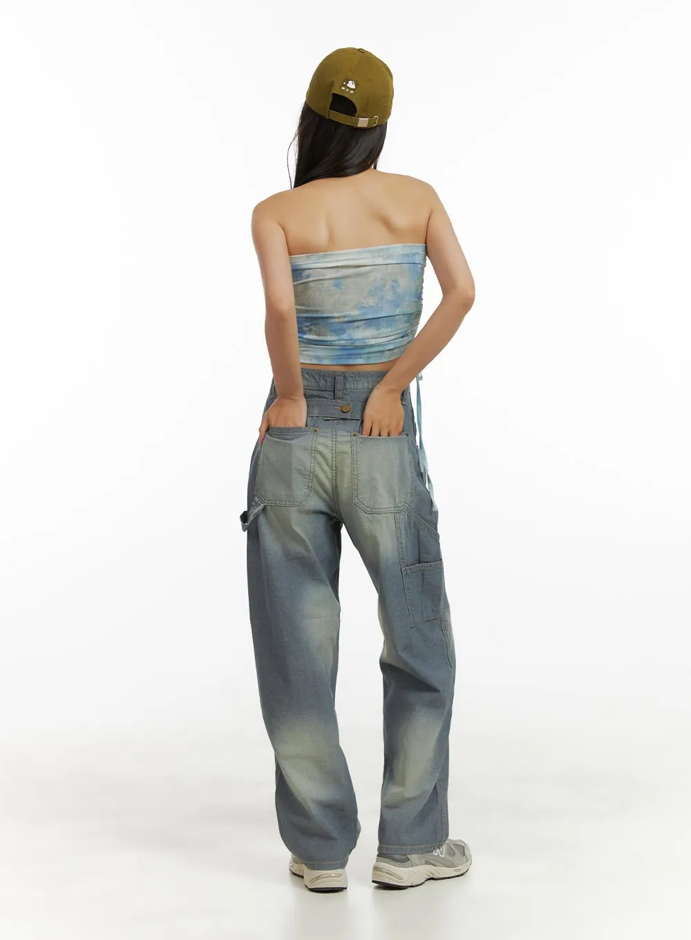 Washed Cotton Wide Leg Denim CU414 sold by Lewkin product image thumbnail 4