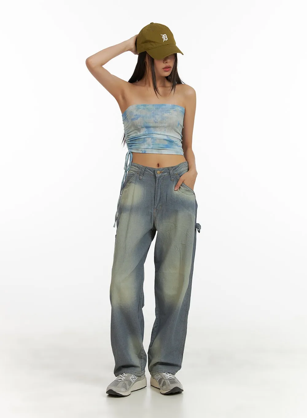 Washed Cotton Wide Leg Denim CU414 sold by Lewkin product image thumbnail 2