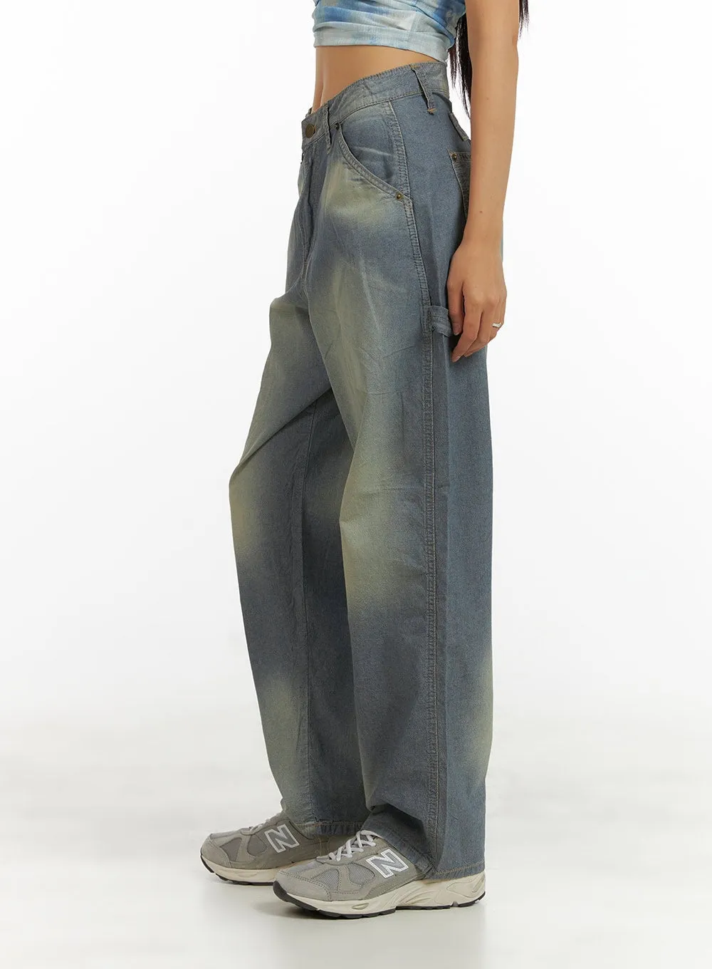 Washed Cotton Wide Leg Denim CU414 sold by Lewkin product image thumbnail 5