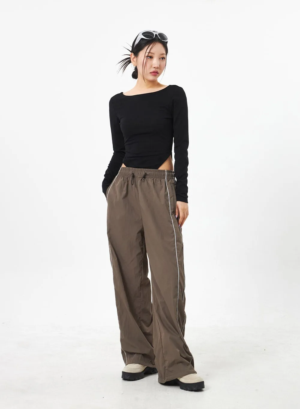 Side Stripe Track Pants CA307 sold by Lewkin product image thumbnail 3