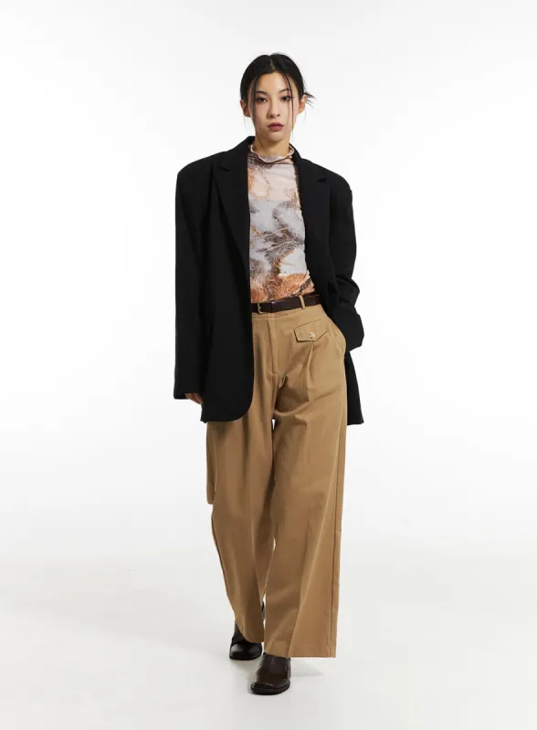 Straight Fit Front Pockets Pants IN308 sold by Lewkin