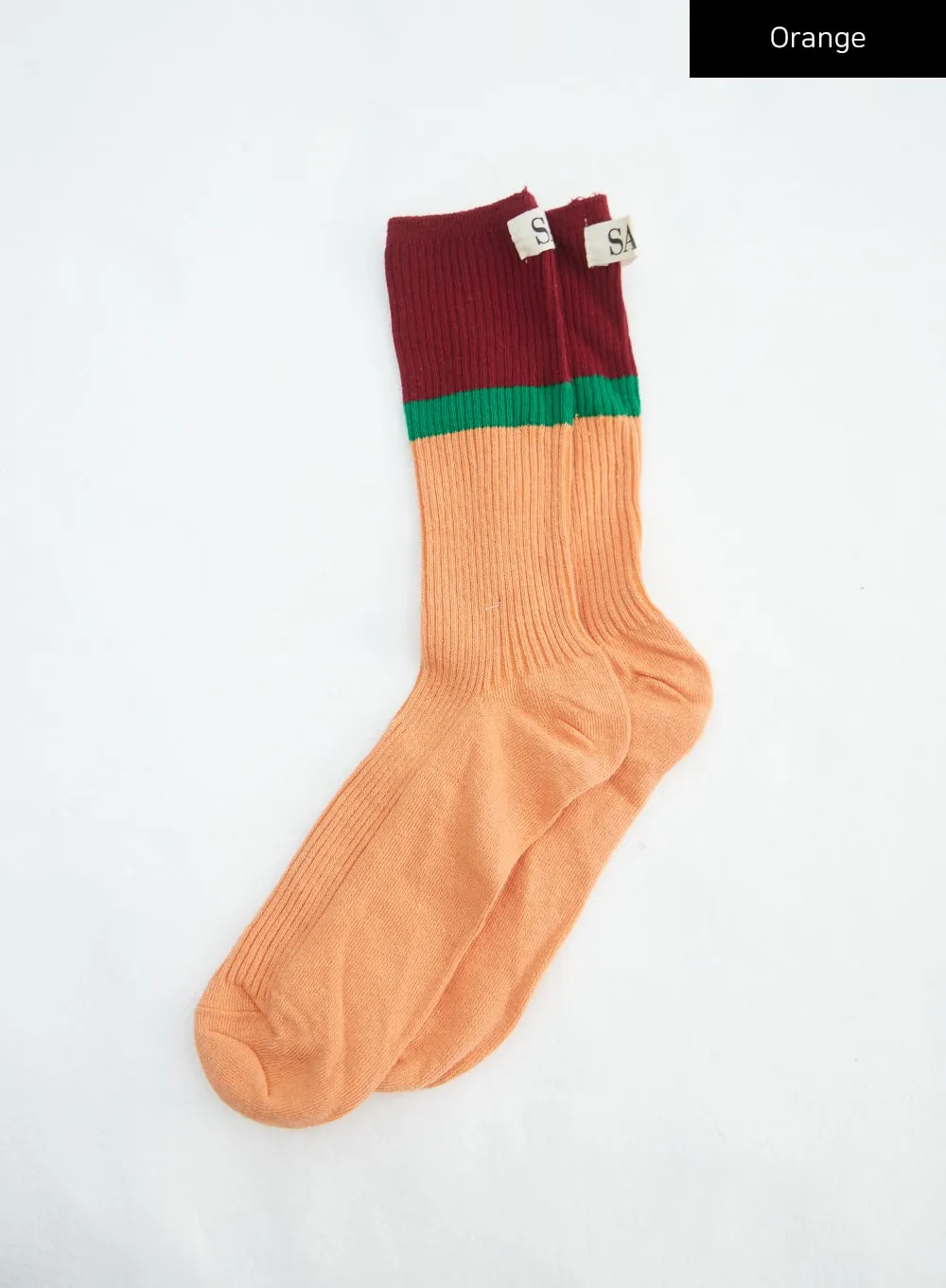Color Block Ribbed Knit Socks IN316 sold by Lewkin product image thumbnail 5