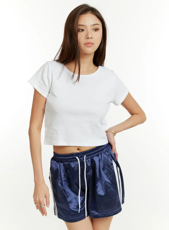 Basic Cotton Crop Tee CU421 sold by Lewkin