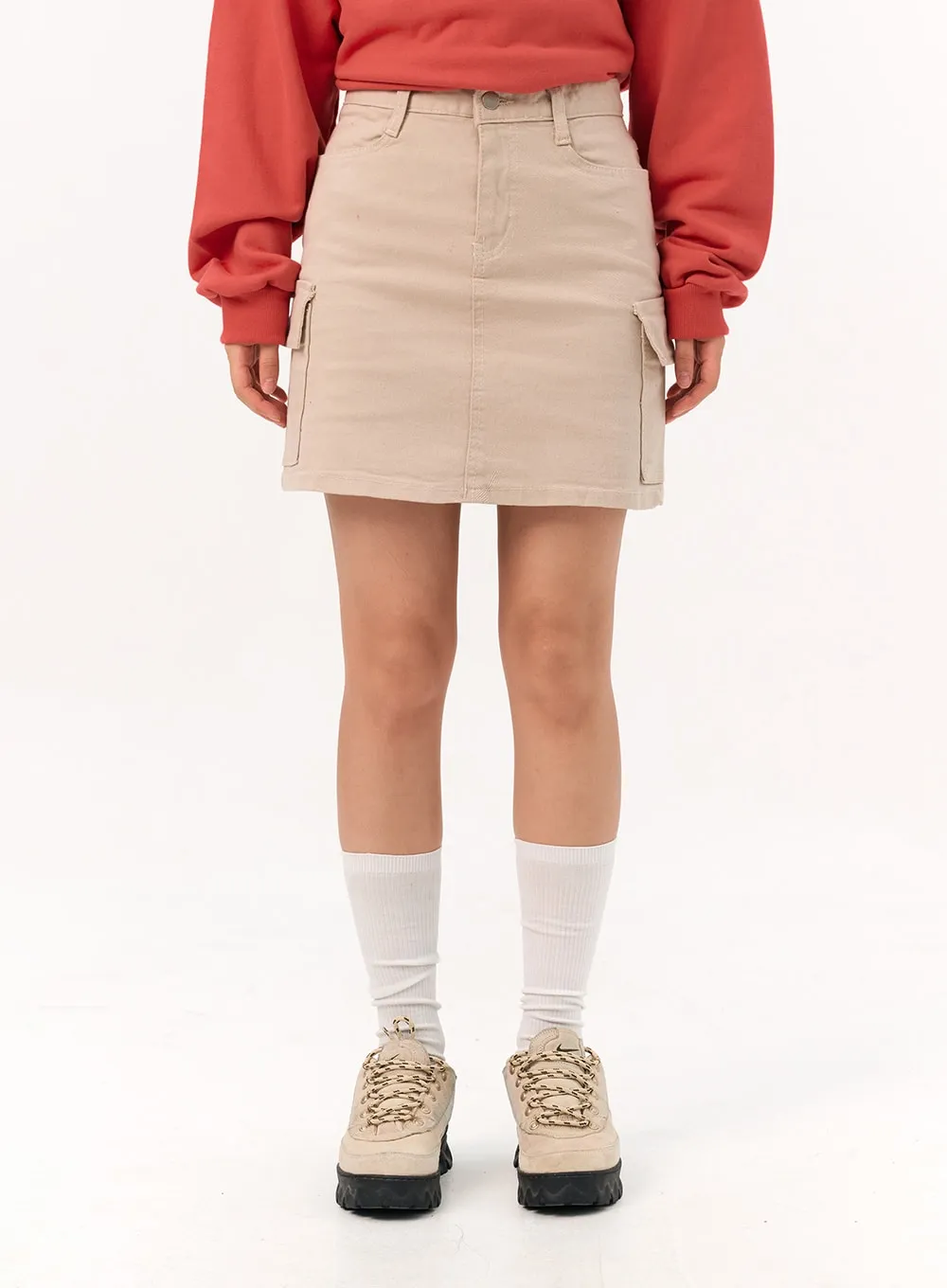 Cargo Mini Skirt IO317 sold by Lewkin product image thumbnail 2