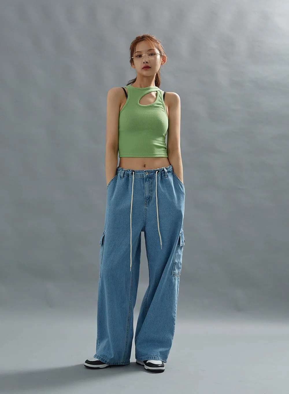 Cargo Denim Pants CU28 sold by Lewkin product image thumbnail 5