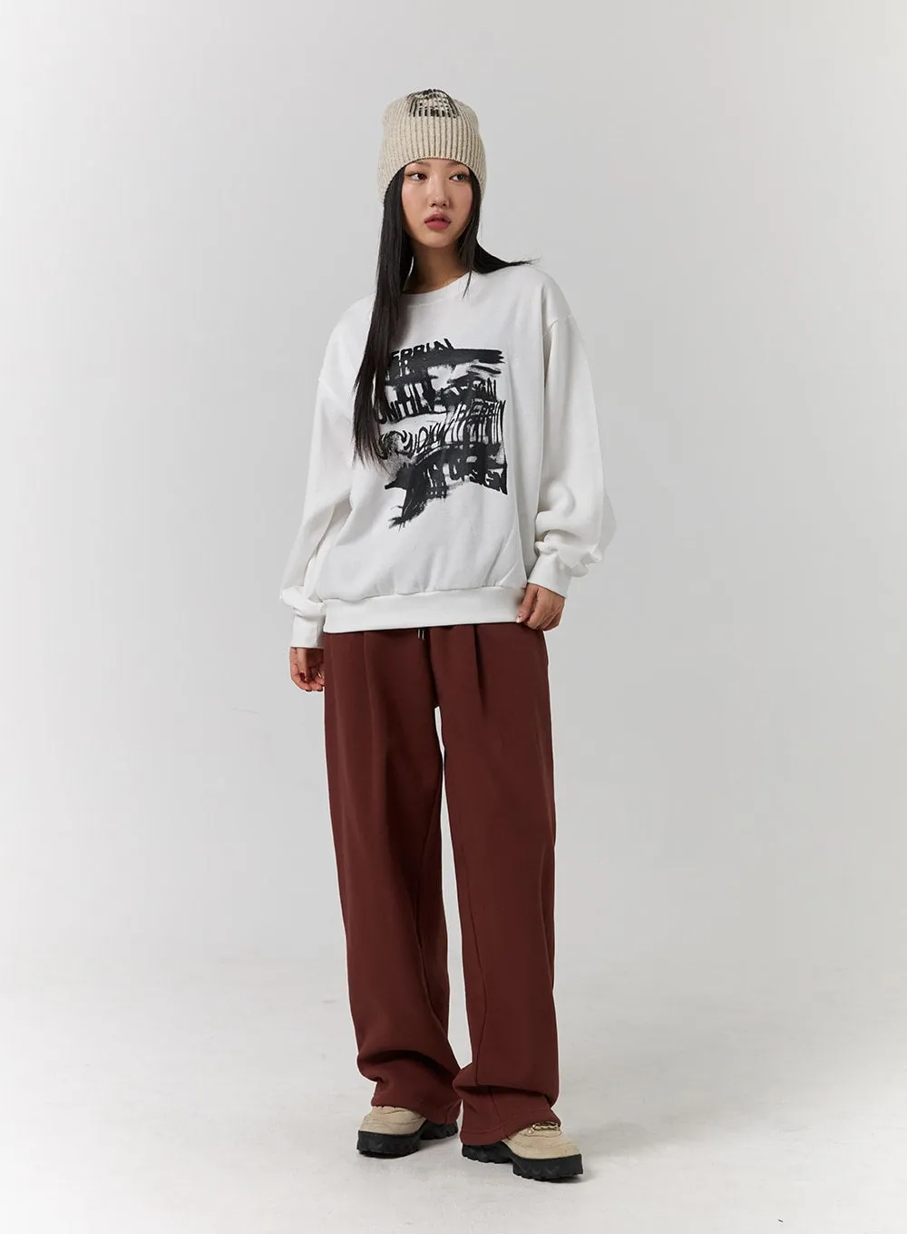 Pintuck Sweatpants (UNISEX) CD329 sold by Lewkin product image thumbnail 2