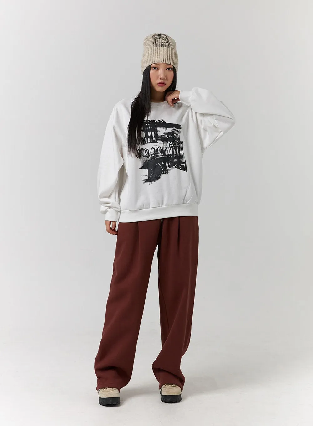 Pintuck Sweatpants (UNISEX) CD329 sold by Lewkin product image thumbnail 3