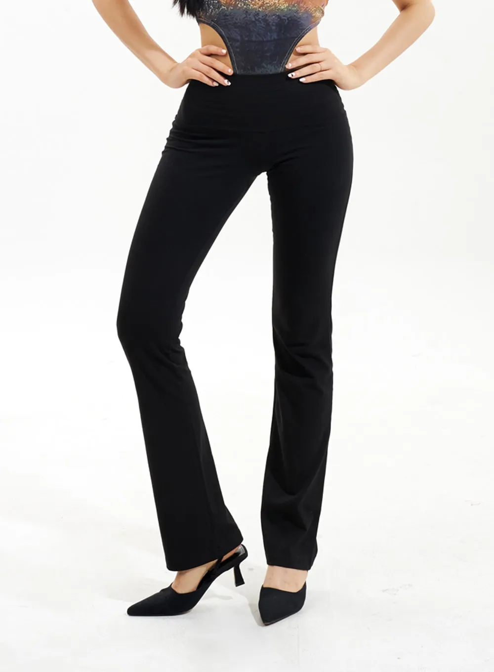 Slim Fit Bootcut Pants IU308 sold by Lewkin
