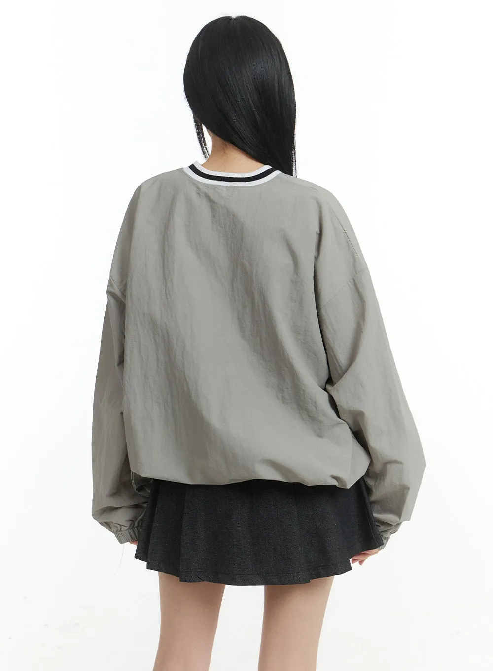 Solid Pleated Denim Mini Skirt IM406 sold by Lewkin product image thumbnail 5