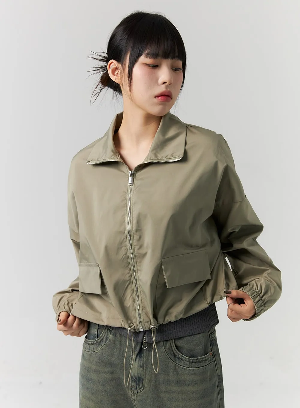 Zip Up Bomber Jacket CS314 sold by Lewkin product image thumbnail 3