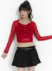 Sheer Buttoned Top and Cardigan CU413 sold by Lewkin