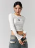 Star Graphic Long Sleeve Slim Fit Tee CG315 sold by Lewkin