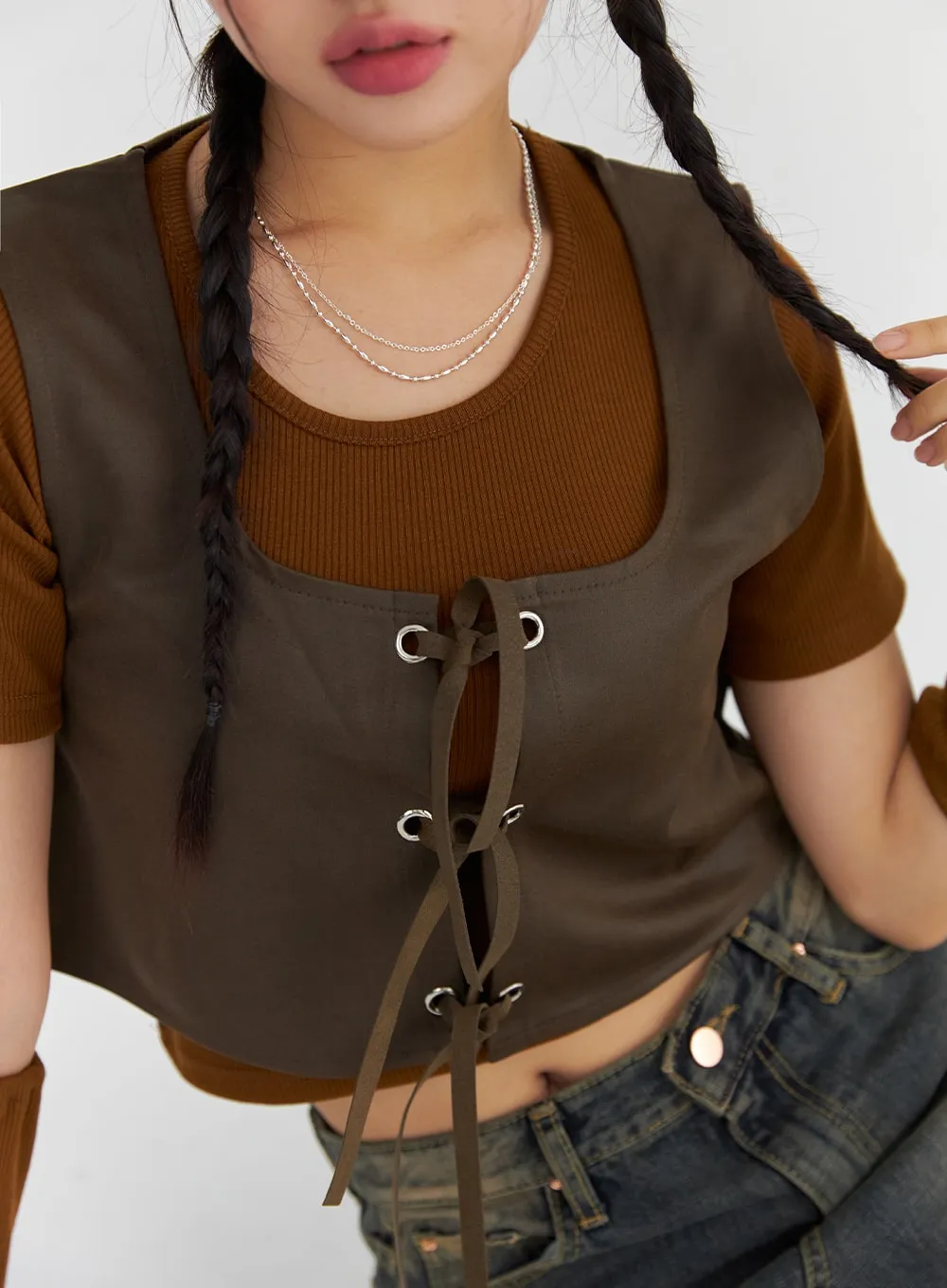 Layered Chain Necklace CS321 sold by Lewkin product image thumbnail 3