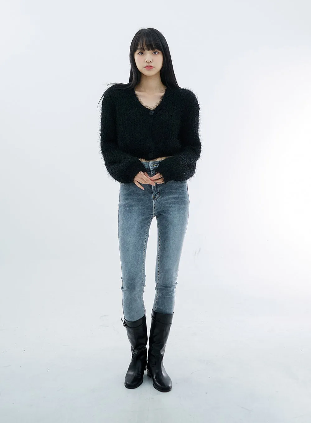 High Waist Long Skinny Pants OO04 sold by Lewkin product image thumbnail 2