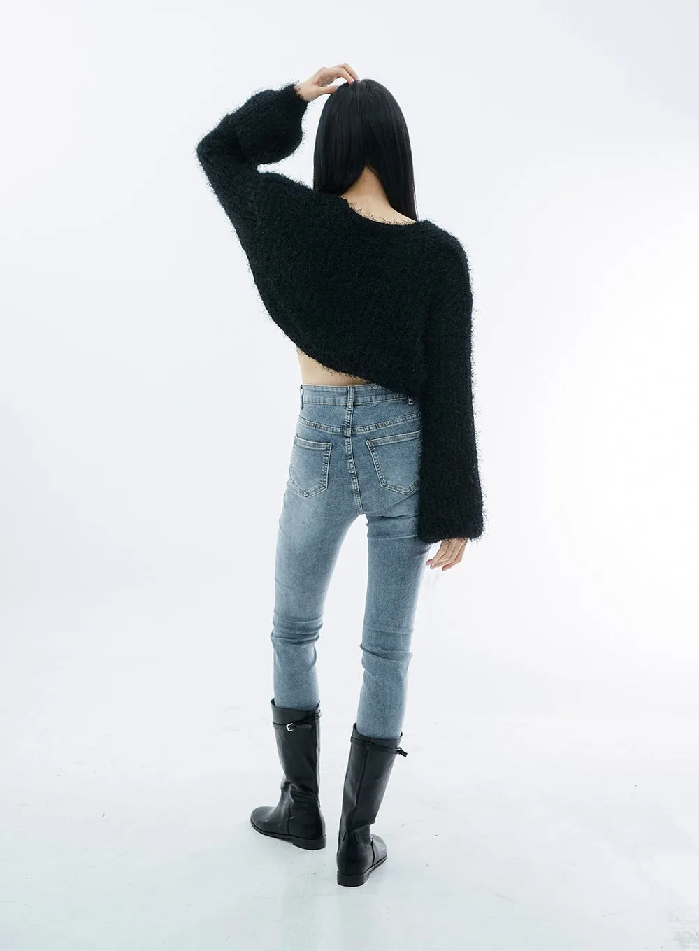 High Waist Long Skinny Pants OO04 sold by Lewkin product image thumbnail 5