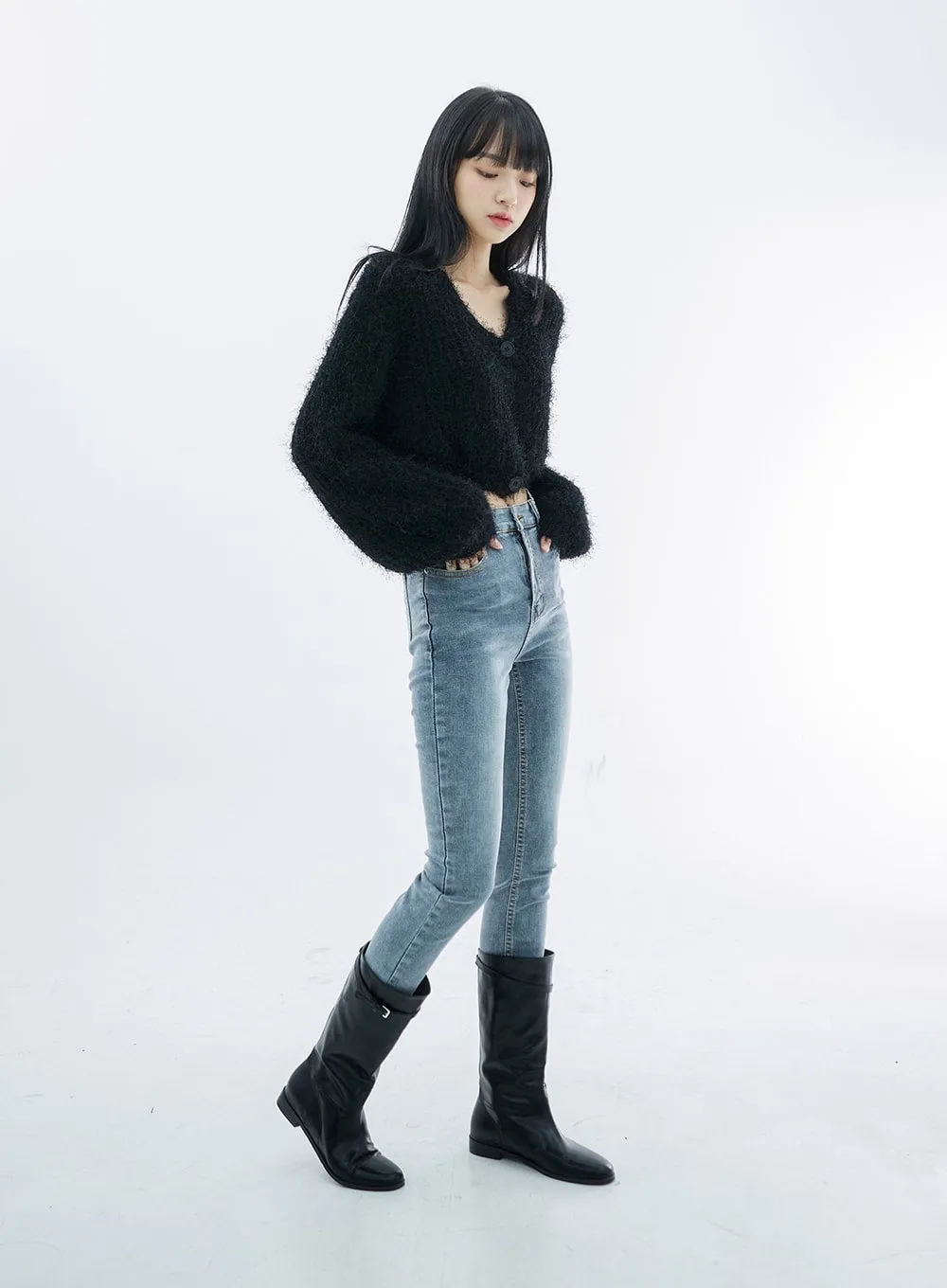 High Waist Long Skinny Pants OO04 sold by Lewkin product image thumbnail 4