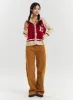 Corduroy Mid-Waist Solid Straight Pants OD320 sold by Lewkin