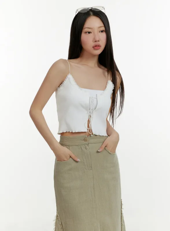 Lace Trim Cami Top CY409 sold by Lewkin