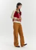Corduroy Mid-Waist Solid Straight Pants OD320 sold by Lewkin