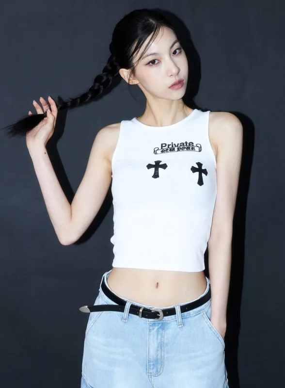 Graphic Tank Top CU322 sold by Lewkin