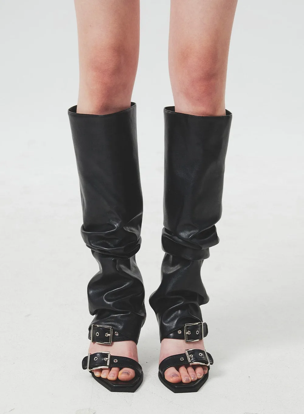 Layered Buckle Heels BA305 sold by Lewkin product image thumbnail 2