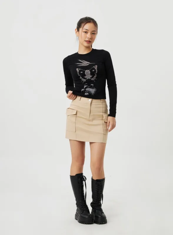 Cargo Mini Skirt CM306 sold by Lewkin