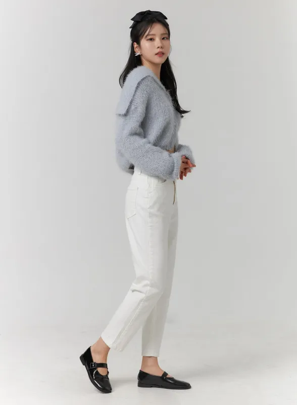 Solid Straight-Leg Pants OJ419 sold by Lewkin