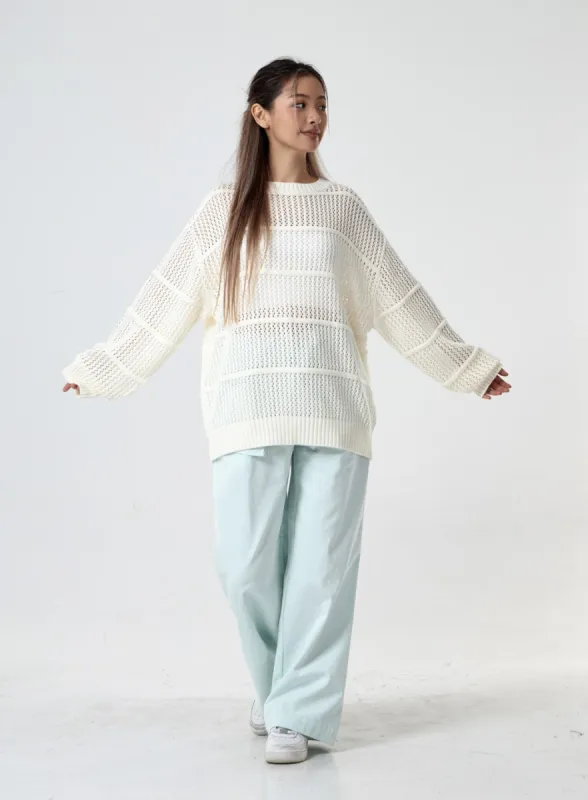 Wide Leg Cotton Pants with Pocket Detail CG29 sold by Lewkin