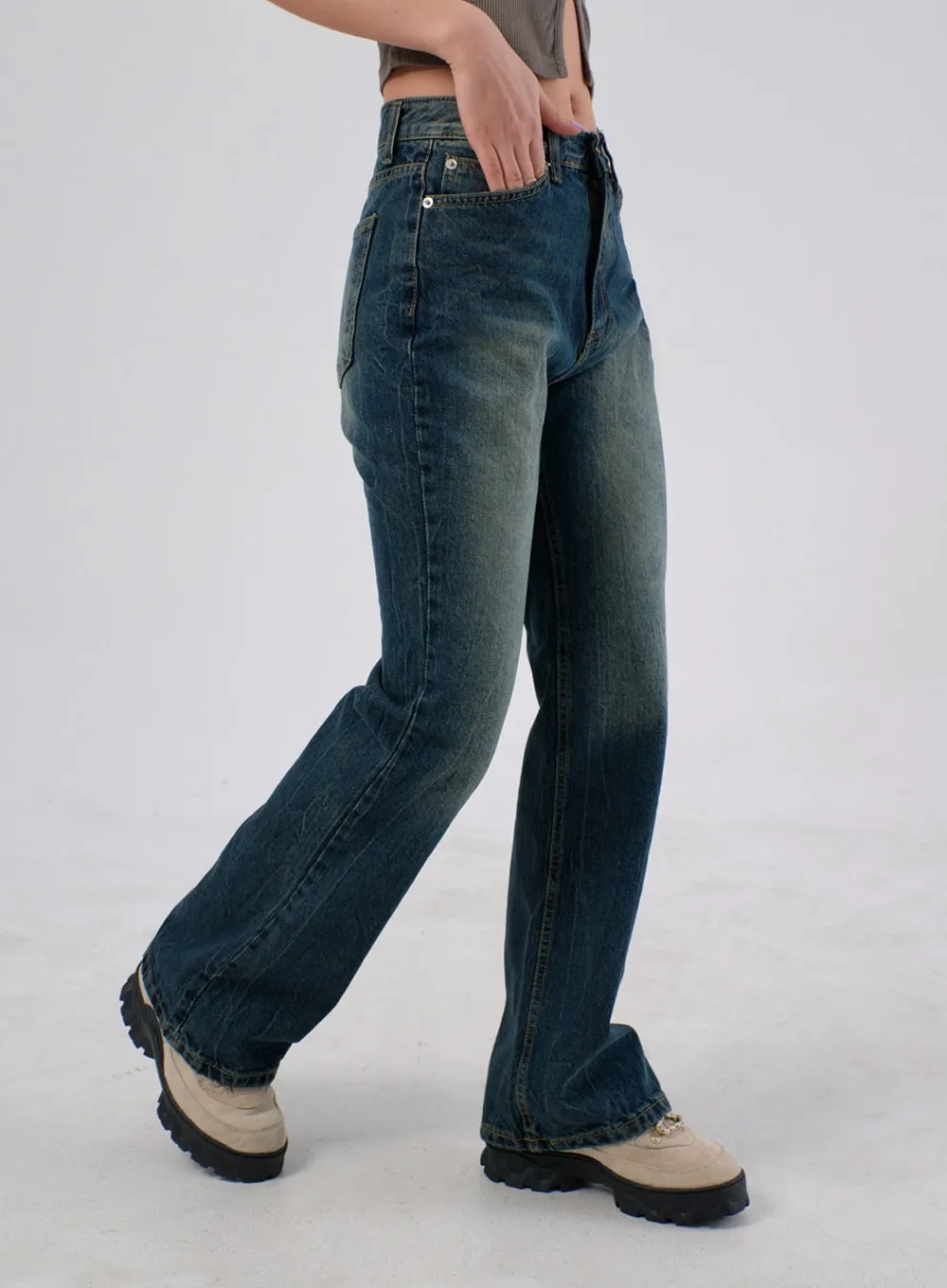 Slim Fit Bootcut Jeans IA304 sold by Lewkin product image thumbnail 4
