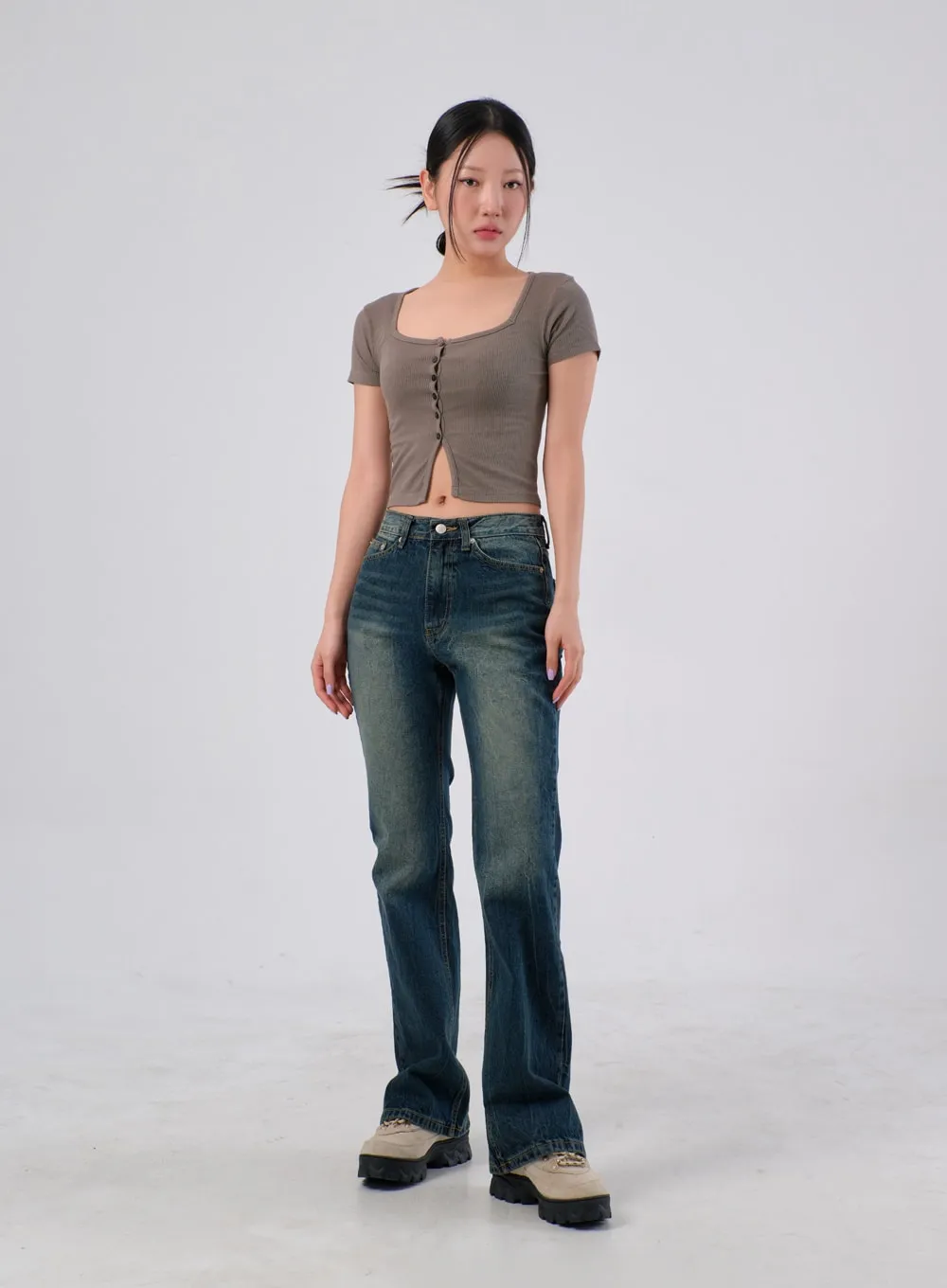Slim Fit Bootcut Jeans IA304 sold by Lewkin product image thumbnail 3