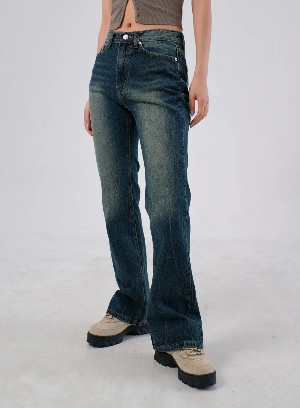 Slim Fit Bootcut Jeans IA304 sold by Lewkin