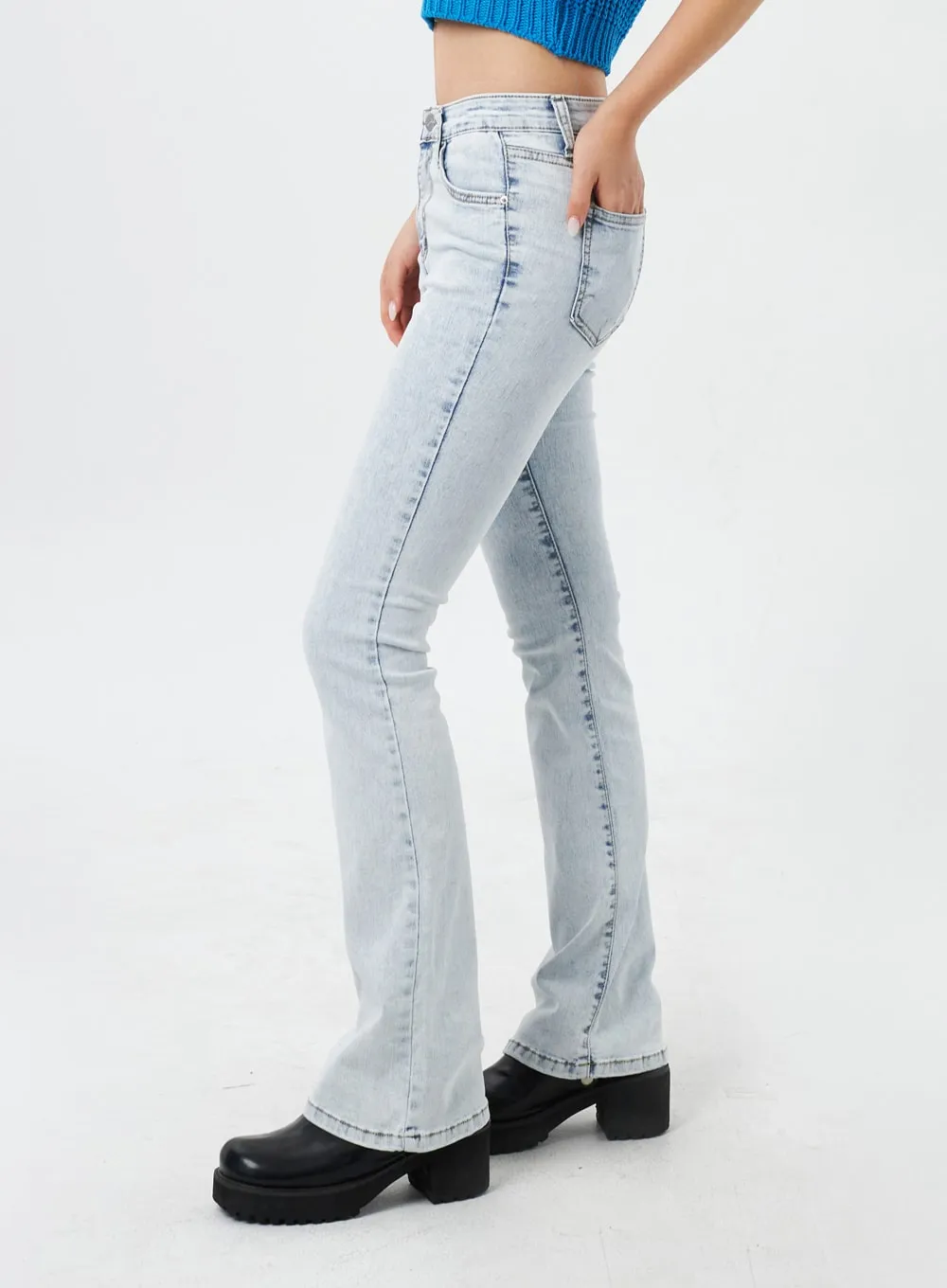 Light Wash Bootcut Jeans CY308 sold by Lewkin product image thumbnail 5