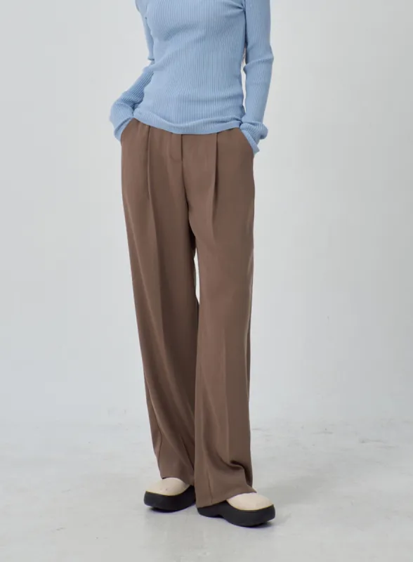 Wide Leg Tailored Pants IM315 sold by Lewkin
