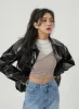 Loose Fit Glossy Bomber Jacket CG10 sold by Lewkin