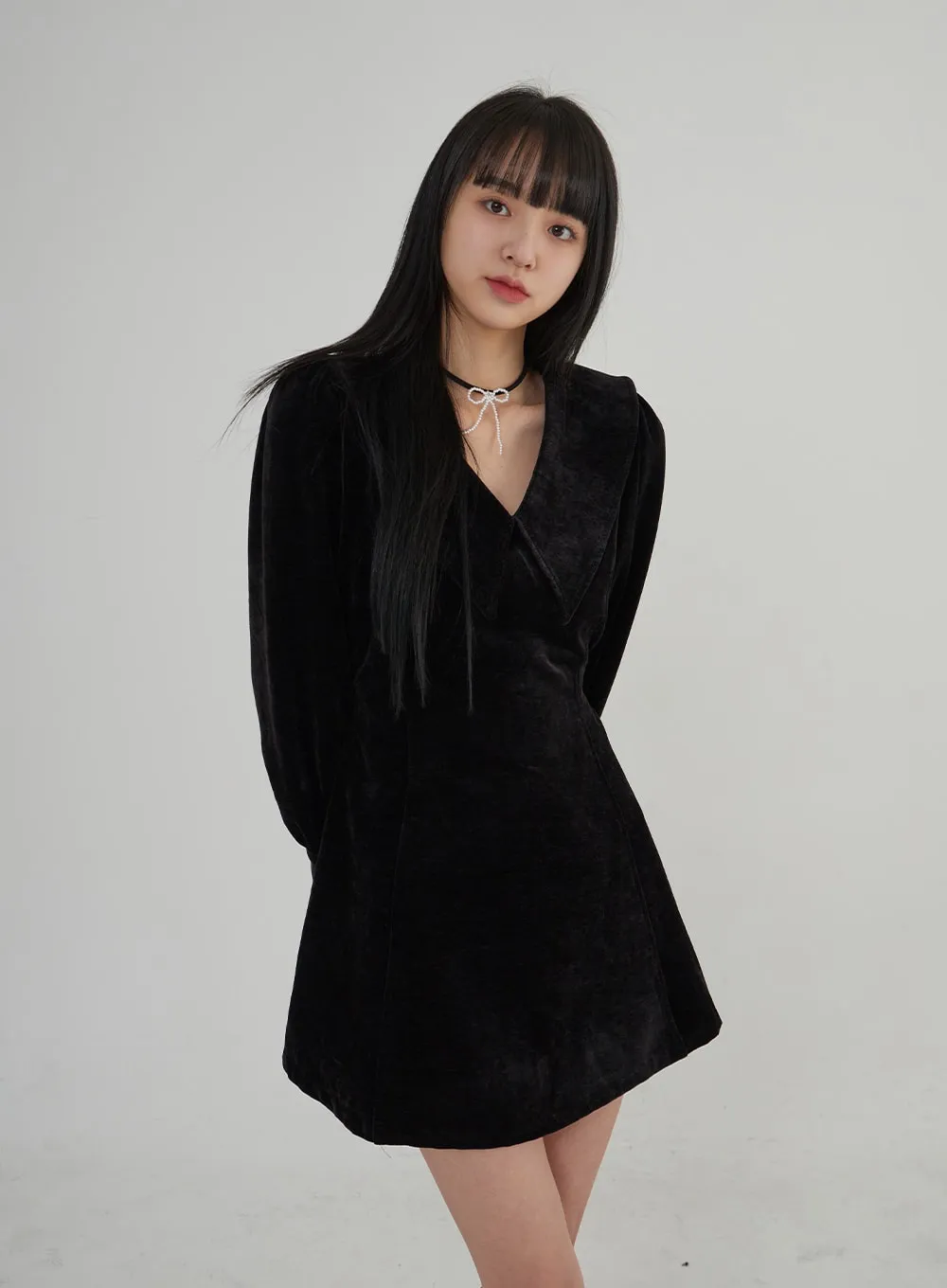 Pearl Beads Ribbon Choker BD28 sold by Lewkin product image thumbnail 3