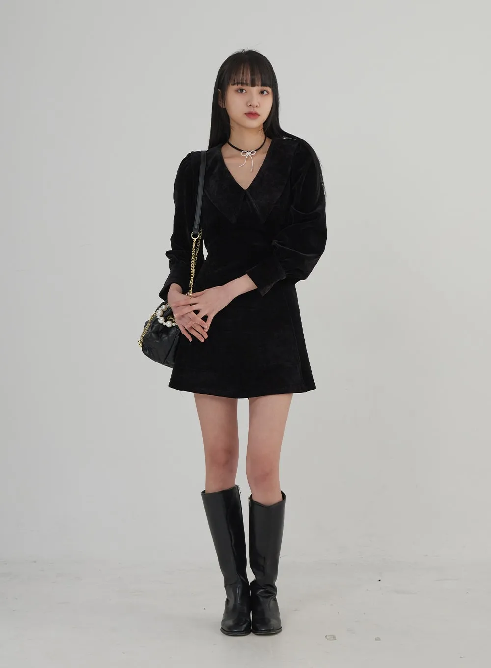 Pearl Beads Ribbon Choker BD28 sold by Lewkin product image thumbnail 5