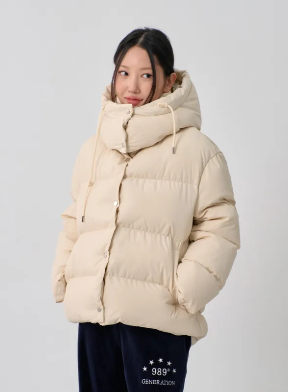 Oversize Hooded Puffer Jacket CN10 sold by Lewkin