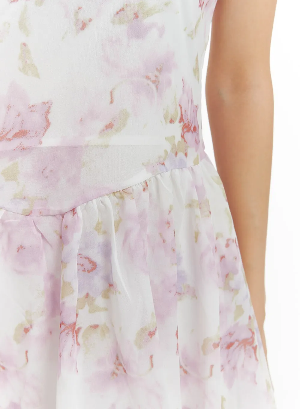 Floral Sleeveless Mini Dress OM428 sold by Lewkin product image thumbnail 3