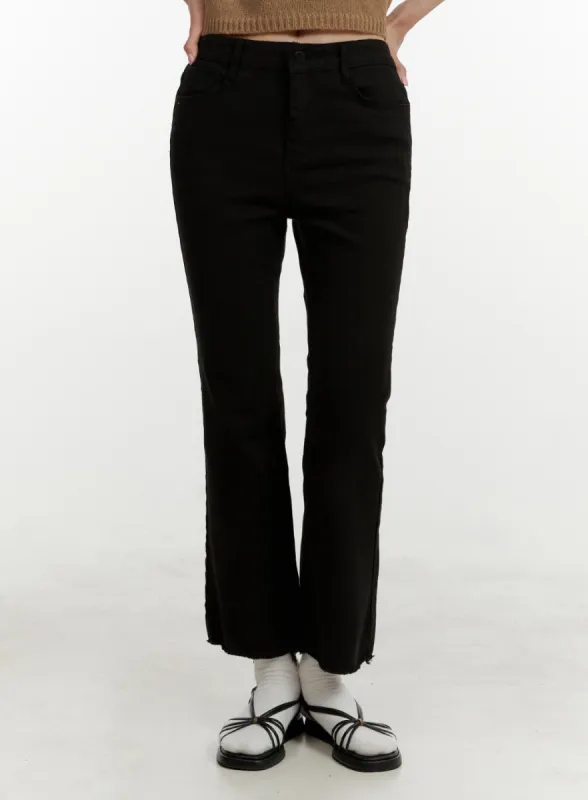 Destroyed Hem Mirage Slim Fit Pants OY409 sold by Lewkin