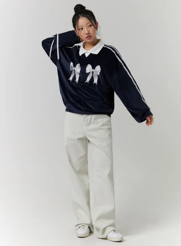 Mid Waist Wide Leg Cotton Pants CD319 sold by Lewkin