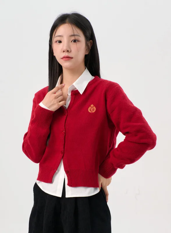 Embroidered Knit Cardigan OG331 sold by Lewkin