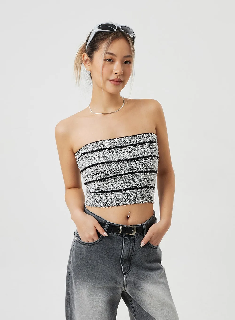 Stripe Tube Top CM306 sold by Lewkin product image thumbnail 2