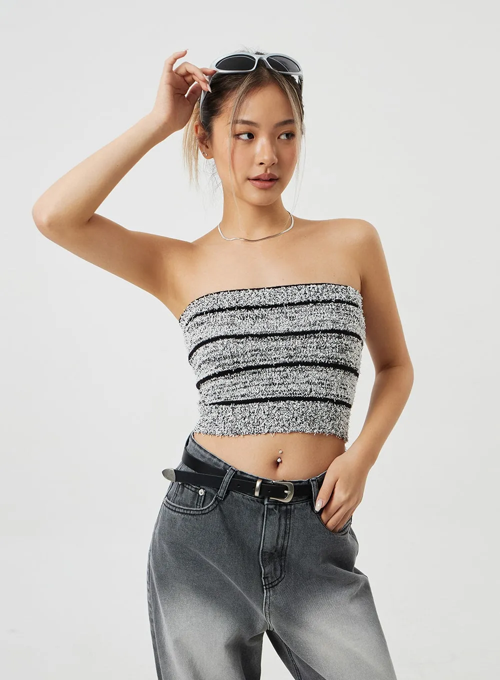 Stripe Tube Top CM306 sold by Lewkin