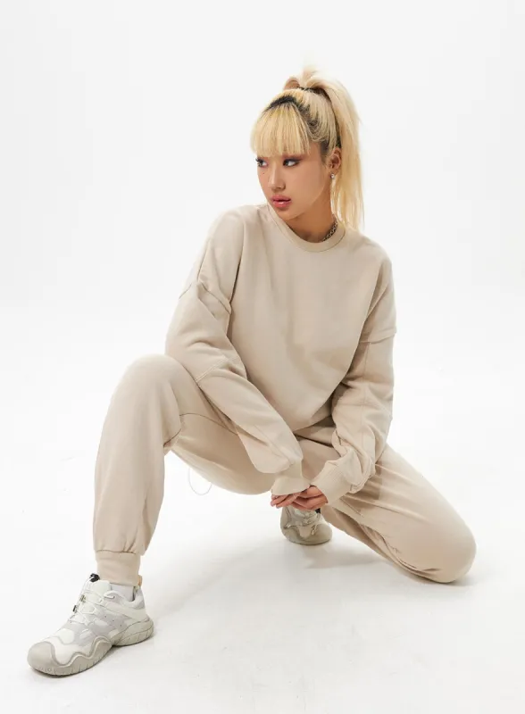 Drawstring Sweat Set IO326 sold by Lewkin