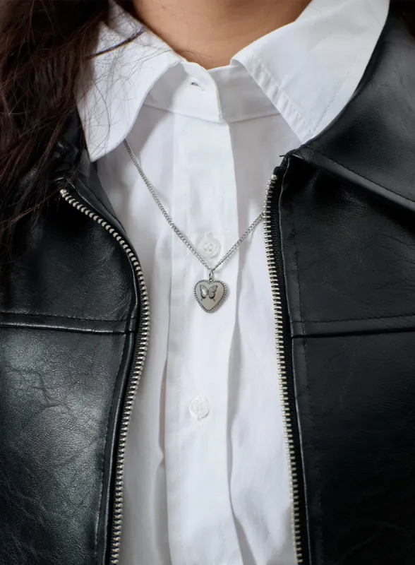 Butterfly Heart Necklace BJ326 sold by Lewkin