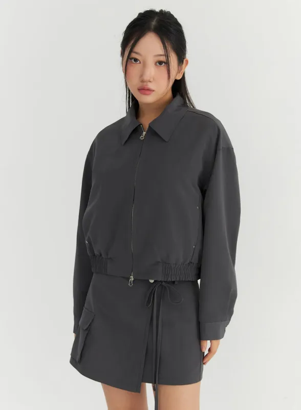 Nylon Bomber Jacket CO310 sold by Lewkin