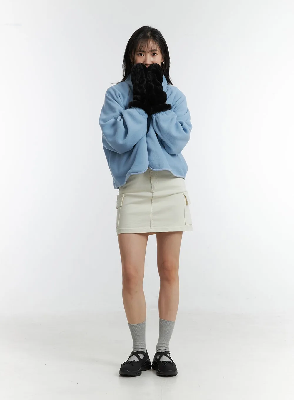 Solid Cargo Mini Skirt OD308 sold by Lewkin product image thumbnail 5