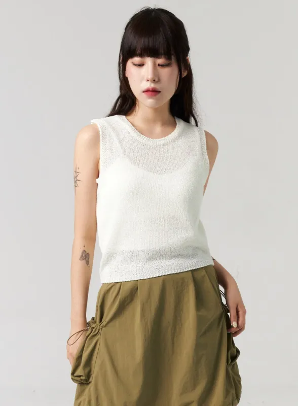 Crewneck Knit Vest CL313 sold by Lewkin